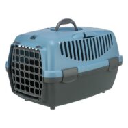 Transportadora para gatos e cães pequeno porte até 8 kg, Com pega e ranhuras para boa circulação de ar. Com gaveta e abertura superior.