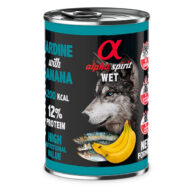 Alpha Spirit sardinha com banana é um um paté delicioso à base de carne picada para cães adultos de todas as raças. Com matérias-primas de alta qualidade.