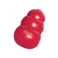 O Kong Classic é um brinquedo em borracha natural para cães, que salta em sentidos imprevisíveis e satisfaz o instinto natural de morder e de brincar.