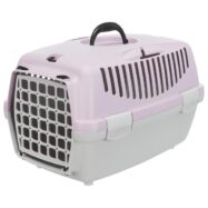 Transportadora para gatos e cães pequeno porte até 8 kg, Com pega e ranhuras para boa circulação de ar. Com gaveta e abertura superior.