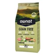 Ownat Prime Adult Chicken & Turkey com 50% carne fresca de frango e peru, foi desenvolvida para suprir as necessidades nutricionais de um gato adulto.