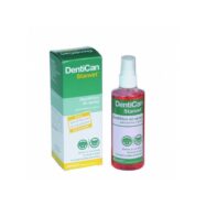 Dentican Dentífrico Spray para cães e gatos, fórmula de tripla ação combate a placa bacteriana, controla o tártaro e contribui para um hálito mais fresco.