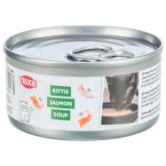 Sopa de salmão com frango para gatos de todas as idades. Contém vitaminas valiosas, rica em proteínas. Incentiva a ingestão de líquidos.