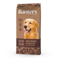 Banters Adulto Medium Frango é um alimento completo adequado para cães adultos de raças médias (11 a 25 kg) desde os 12 meses até aos 10 anos de idade.