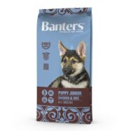 Banters Puppy Frango & Arroz é um alimento para cachorros e mães gestantes ou no período de amamentação. Proteínas frescas. Músculos e ossos fortes.