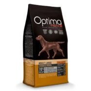 Optima Nova Adult Large frango & batata foi especialmente formulado para evitar patologias ósseas e articulares nas raças de grande porte. 35% frango fresco
