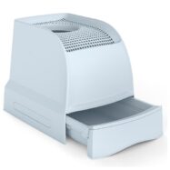 WC com entrada superior para gatos "FRIDA" com design inovador permite uma fácil limpeza. Saída no topo que evita a sujidade ao redor da caixa.