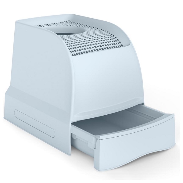 IM821.jpg-1032x1032 WC com entrada superior para gatos "FRIDA" com design inovador permite uma fácil limpeza. Saída no topo que evita a sujidade ao redor da caixa.