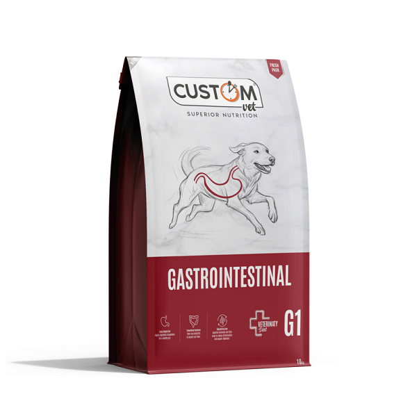 custom-diet-gastrointestinal-10kg-maiapet Custom Diet Gastrointestinal solução profissional para cães que necessitam de suporte digestivo contínuo, regenera a mucosa intestinal, melhora a digestão.