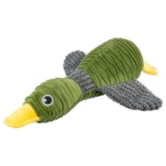 O pato de peluche para cães da Trixie é um brinquedo sustentável graças aos materiais reciclados. Em pelúcia e com som. Dimensão: 40 cm.