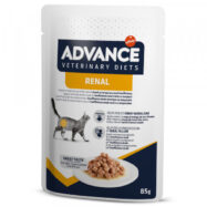 Advance Renal Húmidos Gato é um alimento dietético para ajudar no funcionamento do sistema renal do seu gato em caso de insuficiência renal crónica.