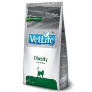 Farmina Vet Life Obesity é um alimento dietético completo destinado a gatos adultos para conseguir uma redução do peso corporal.