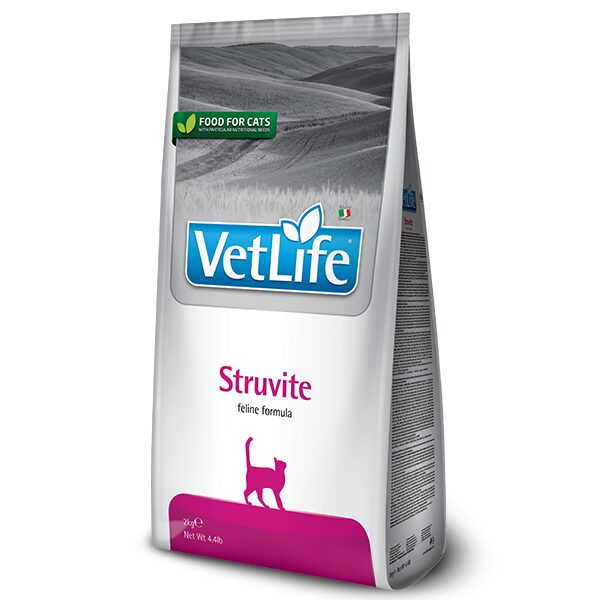 farmina-vet-life-feline-struvite-maiapet Farmina Vet Life Struvite Gato um alimento dietético completo para gatos formulado para dissolver cálculos de estruvite. Dissolução de cálculos de estruvite