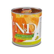 Farmina Pumpkin Javali Cão é um alimento húmido completo para cães adultos, elaborado com javali, arenque, abóbora, batata, ovos de galinha cozidos, maçã.