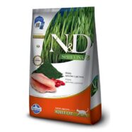 Farmina N&D Spirulina Gato é um alimento completo para atender às necessidades dos gatos adultos. Formulado com arenque, spirulina e bagas goji.